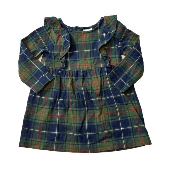 Hanna Andersson Flannel Plaid Dress 85 - Picture 1 of 3